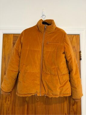 Women’s Quilted Puffer Jacket in Burnt Orange